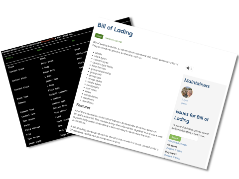 Command output and Drupal.org listing of the BOL module by Jeff Greenberg