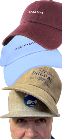 Jeff wearing several hats
